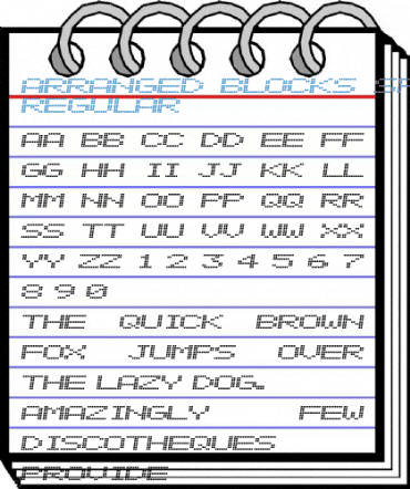 Arranged Blocks Spread Regular Font
