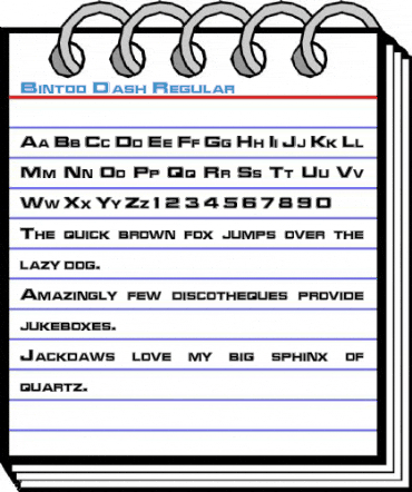 Bintoo Dash Regular Font