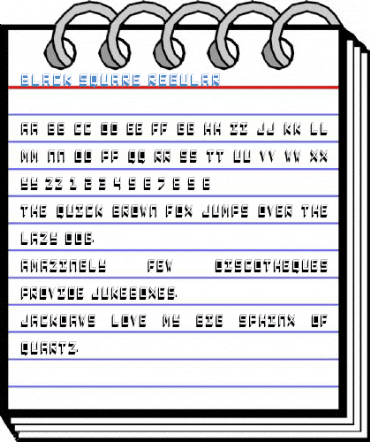 Black Square Regular Font