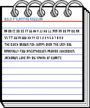 Bold n Slanting Regular Font