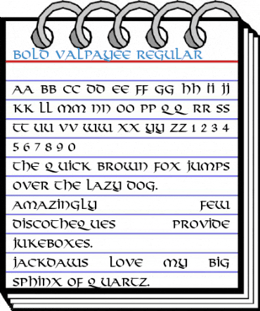 Bold Valpayee Regular Font