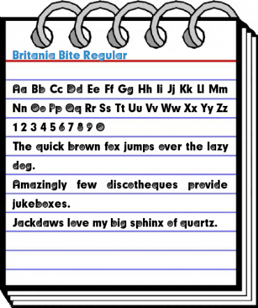 Britania Bite Regular Font