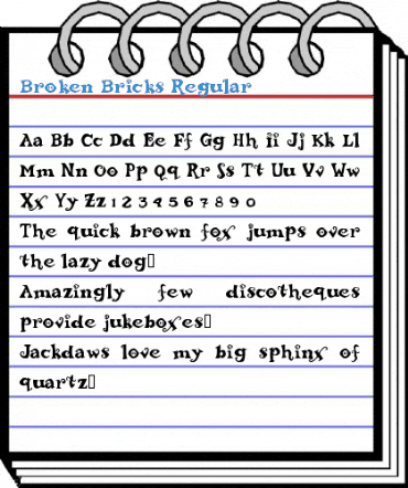 Broken Bricks Regular Font