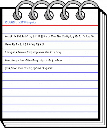 BUBBLE GUM Regular Font