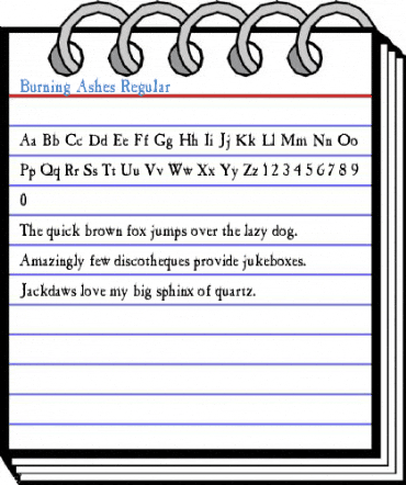 Burning Ashes Regular Font