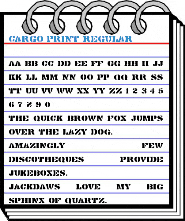 Cargo Print Regular Font