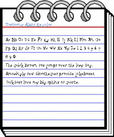 Cartoony Alphs Regular Font