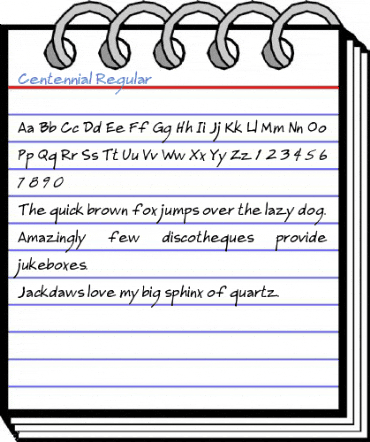 Centennial Regular Font