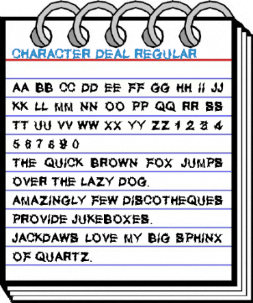 Character Deal Regular Font