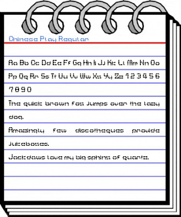 Chinese Play Regular Font