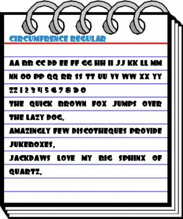 Circumfrence Regular Font