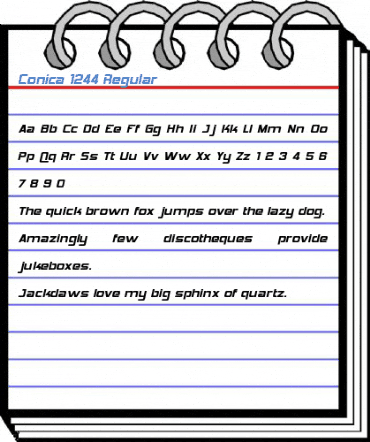Conica 1244 Regular Font