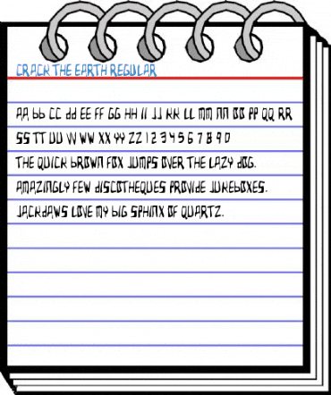 Crack the earth Regular Font