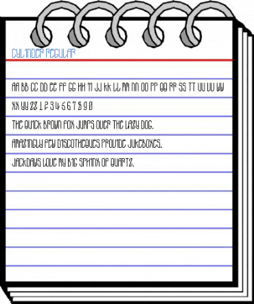 Cylinder Regular Font