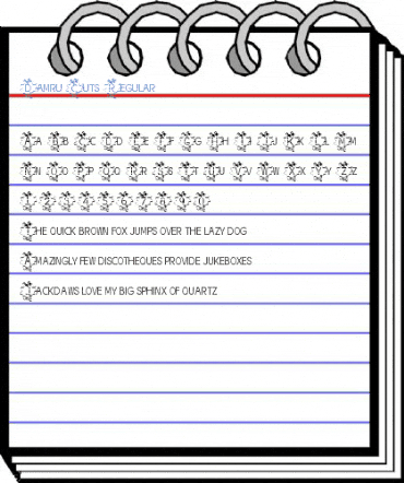 Damru Cuts Regular Font
