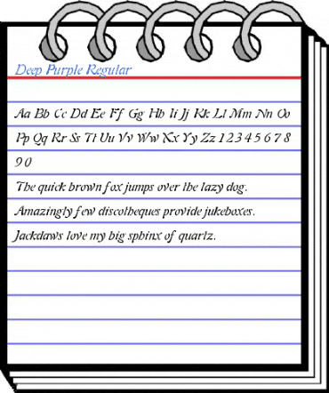 Deep Purple Regular Font