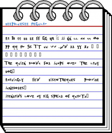 Deepbluesee Regular Font