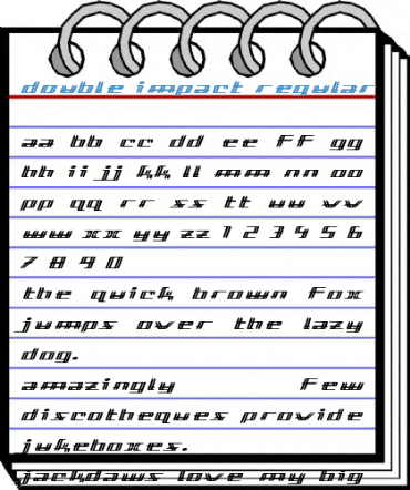 Double Impact Regular Font