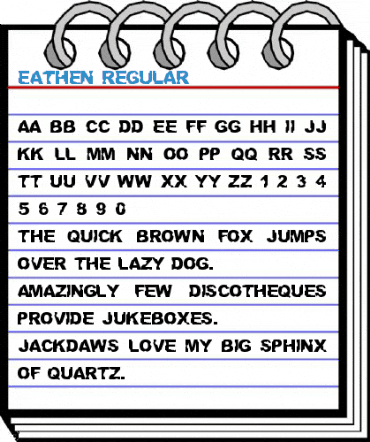 Eathen Regular Font