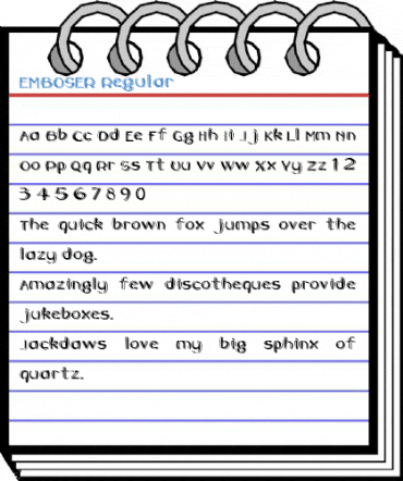 EMBOSER Regular Font