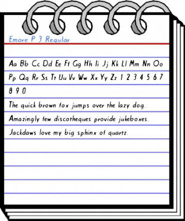 Emore P 3 Regular Font