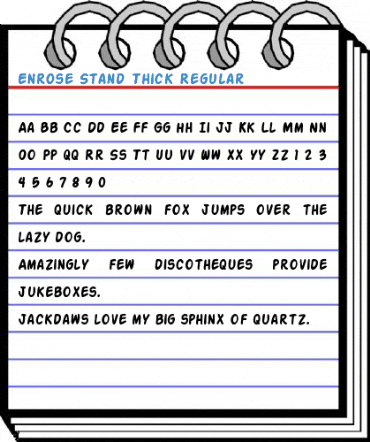 Enrose Stand Thick Regular Font