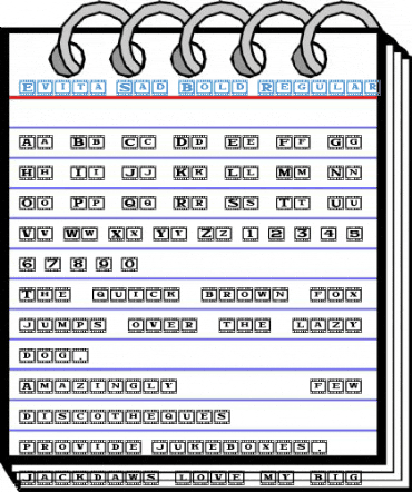 Evita Sad Bold Regular Font