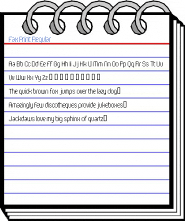 Fax Print Regular Font