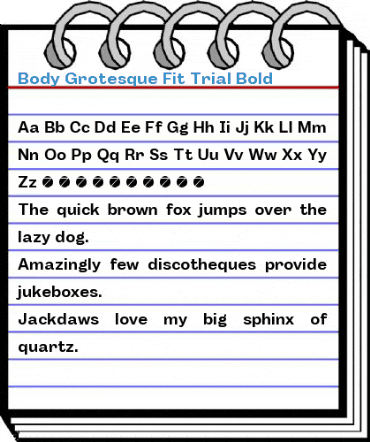 Body Grotesque Fit Trial Bold Font