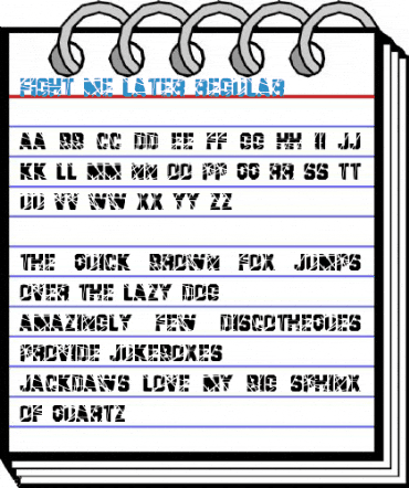 Fight Me Later Regular Font