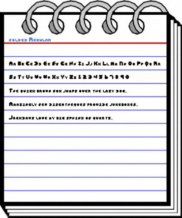 folded Regular Font