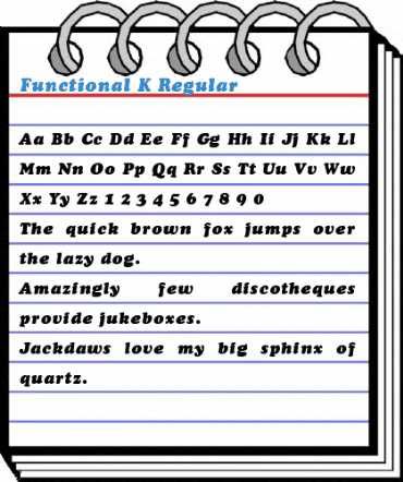 Functional K Regular Font