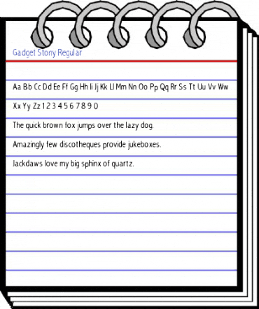 Gadget Stony Regular Font
