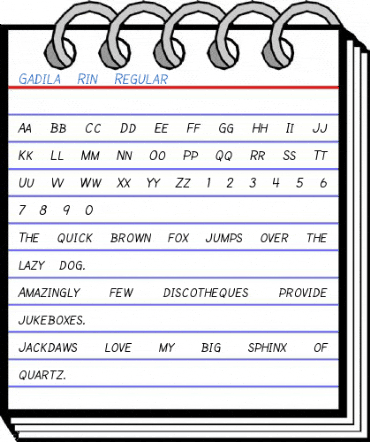 Gadila Rin Regular Font