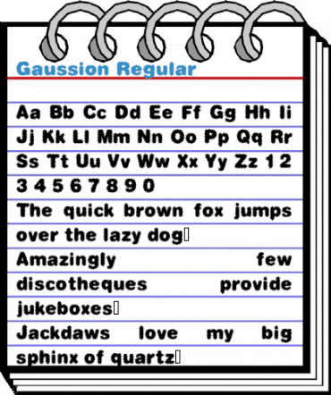 Gaussion Regular Font