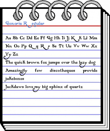 Gonoria Regular Font