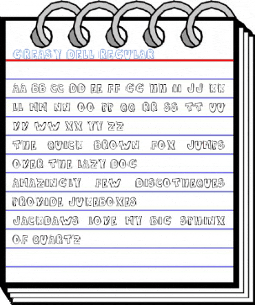 Greasy dell Regular Font