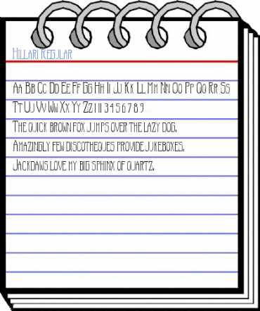 Hillari Regular Font