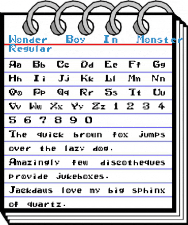 Wonder Boy In Monster World Regular Font