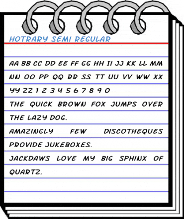 Hotrary Semi Regular Font