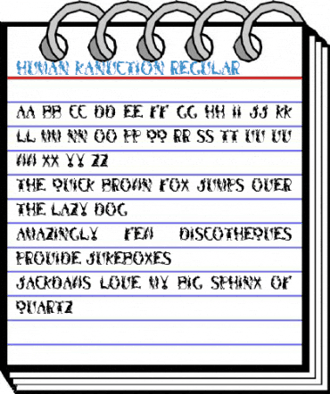 Human Kanuction Regular Font