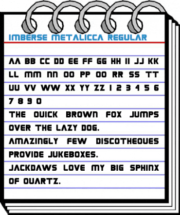 Imberse Metalicca Regular Font