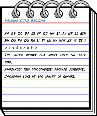 Kashmir Cutie Regular Font