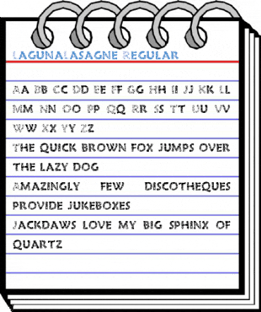 LagunaLasagne Regular Font