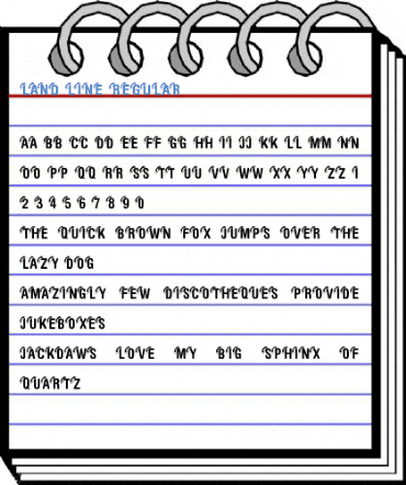 Land Line Regular Font