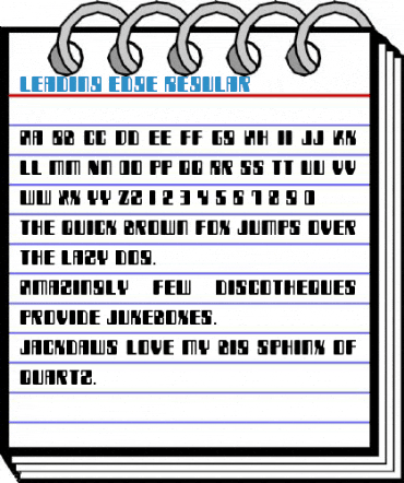 Leading Edge Regular Font