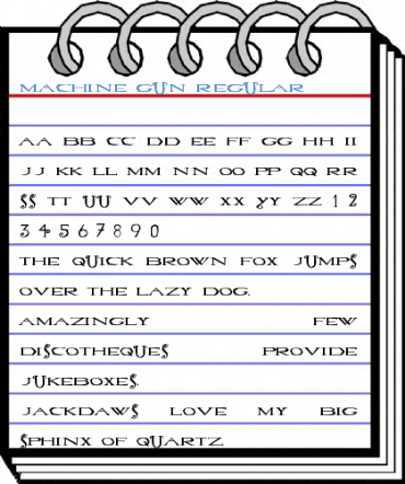 Machine Gun Regular Font