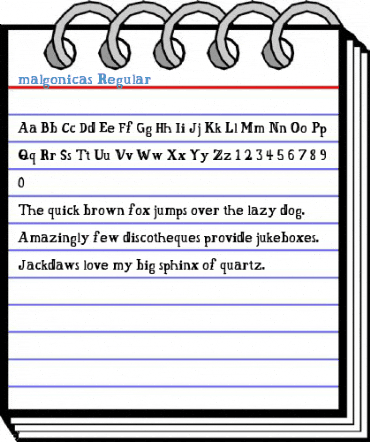 malgonicas Regular Font