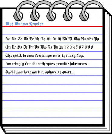Mat Malusa Regular Font