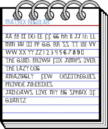 Matrix Regular Font